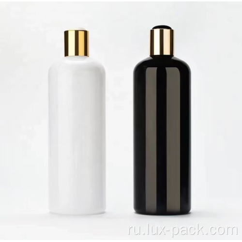 Оптовая индивидуальная пустая пластиковая бутылка для питомца с золотой черной белой крышкой диска